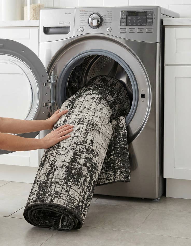 Detail image of  7' 10 x 10'  Washable Modern Indoor / Outdoor Rug