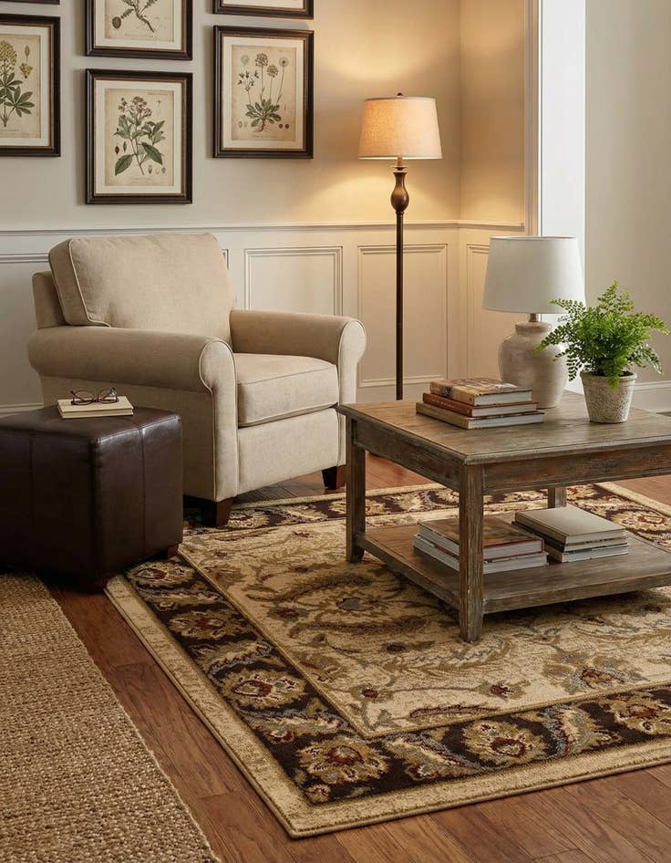 Detail image of 4' x 4' Classic Agra Square Rug