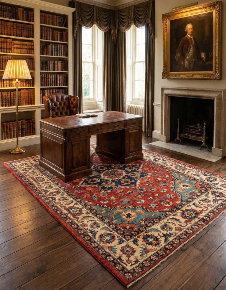 Detail image of 7' 3 x 9' 7 Serapi Wool Rug