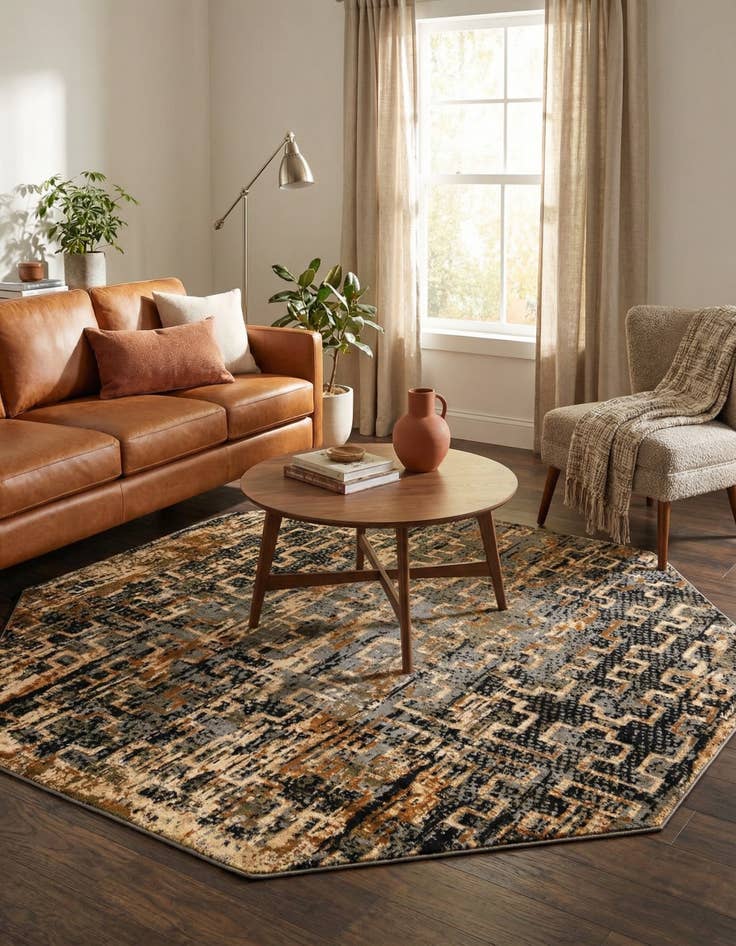 Detail image of 8' x 8' Saturn Octagon Rug