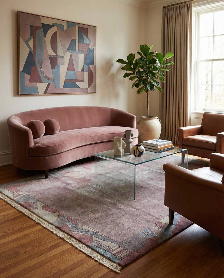 Detail image of 6' 8 x 9' 8 Hand Knotted Tibet Wool Rug