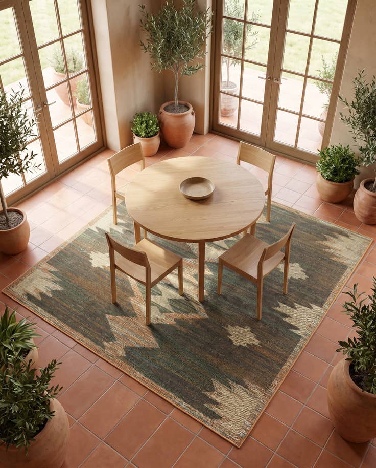 Detail image of 7' 10 x 7' 10 Easy-Clean Baja Indoor / Outdoor Square Rug