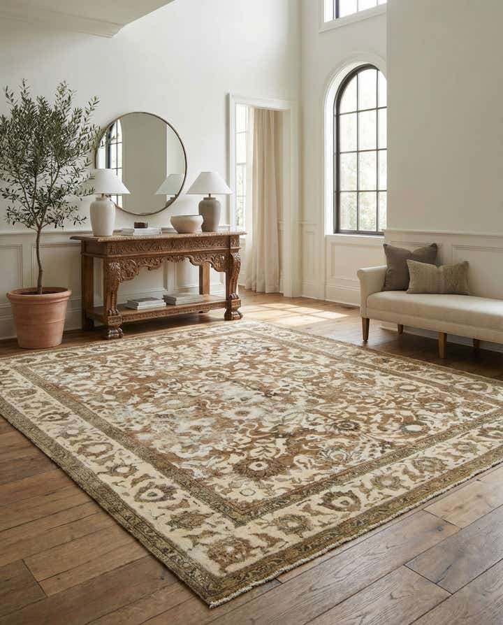 9' 7 x 12' 3 Hand Knotted Vintage Royal Persian Wool Rug