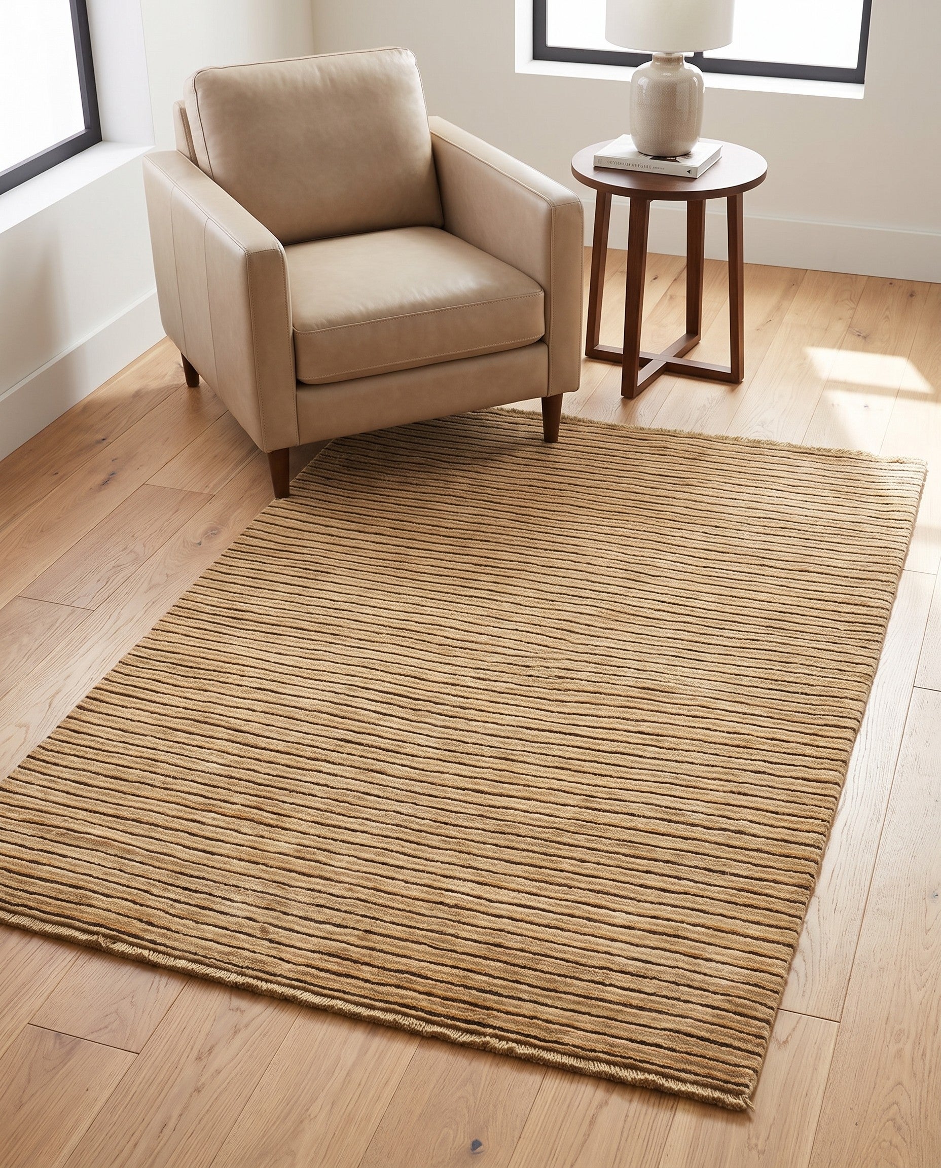 4' 1 x 6' 1 Hand Knotted Modern Ziegler Wool Rug