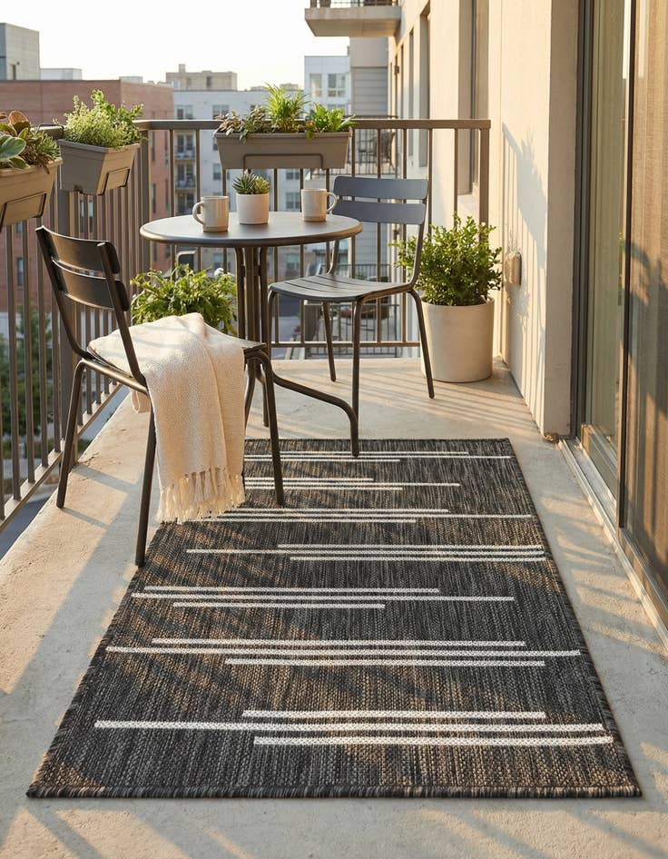 Detail image of 2' x 3'  Washable Modern Indoor / Outdoor Rug