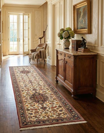 2' 10 x 14' 2 Hand Knotted Qom Persian Runner Rug