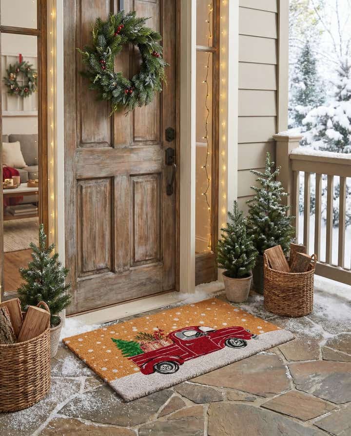1' 6 x 2' 6 Christmas Truck Doormat