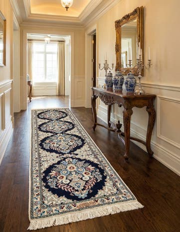 1' 9 x 7' Hand Knotted Nain Rug
