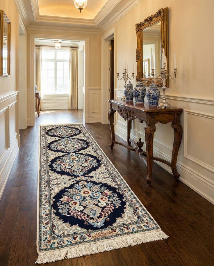 Detail image of 1' 9 x 7' Hand Knotted Nain Rug