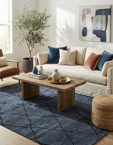 5' 6 x 8' 2 Hand Knotted Moroccan Wool Rug
