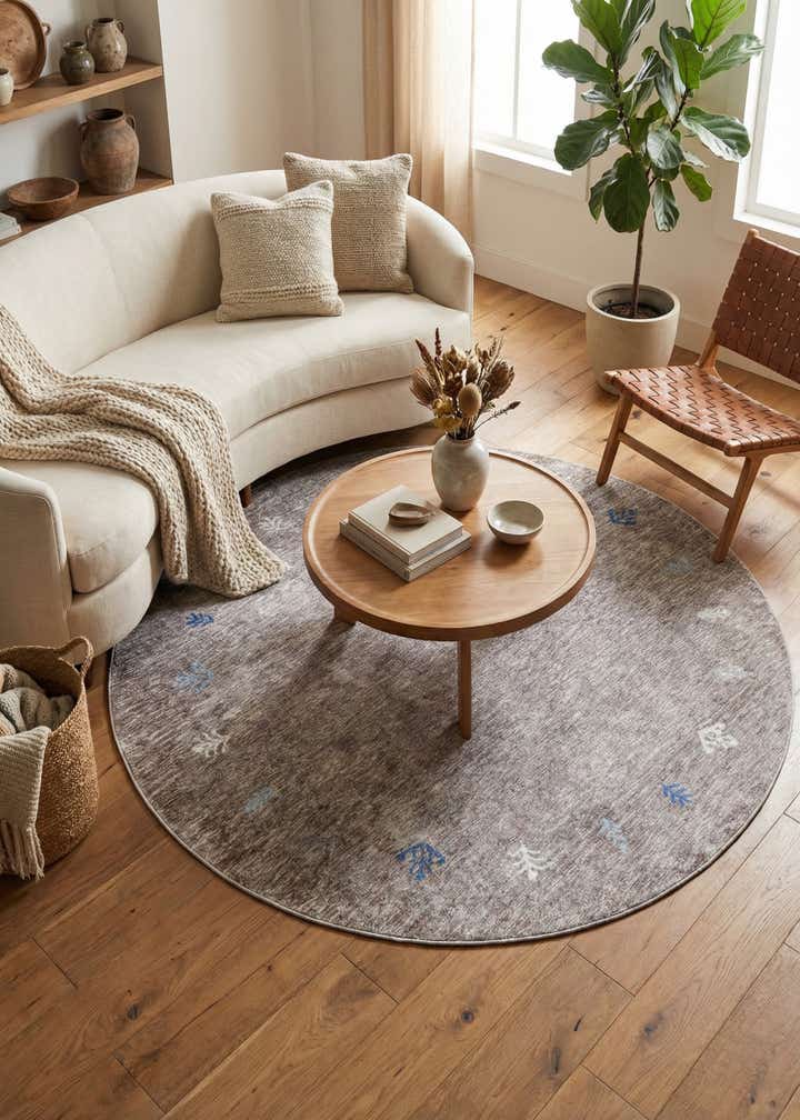 7' 10 x 7' 10 Gabbeh Round Rug