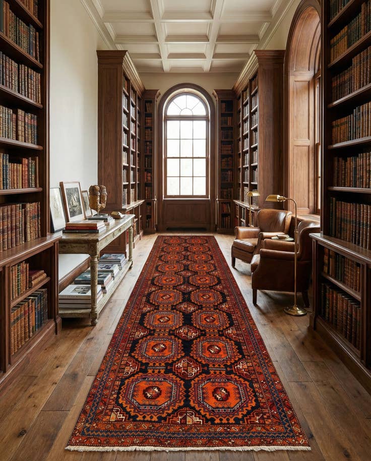 Detail image of 4' 7 x 10' 6 Koliaei Wool Runner Rug
