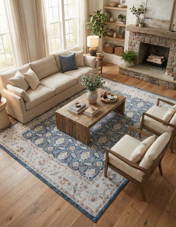 9' 5 x 13' 1 Washable Timeless Rug