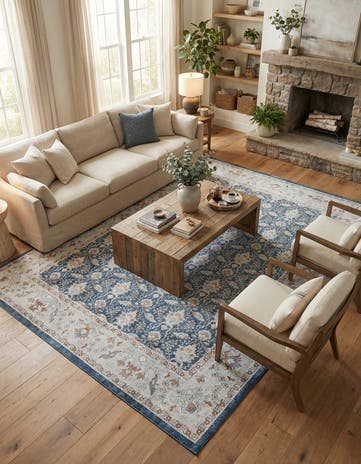 9' 5 x 13' 1 Washable Timeless Rug