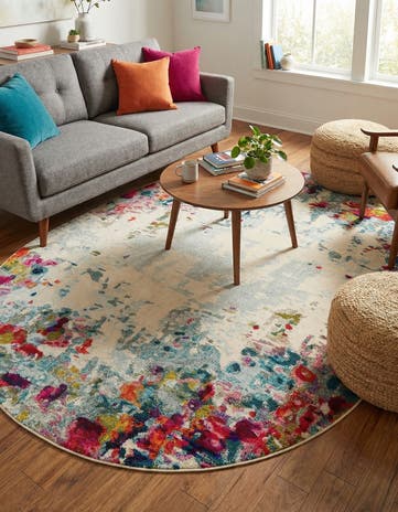 Washable Spectrum Oval Rug