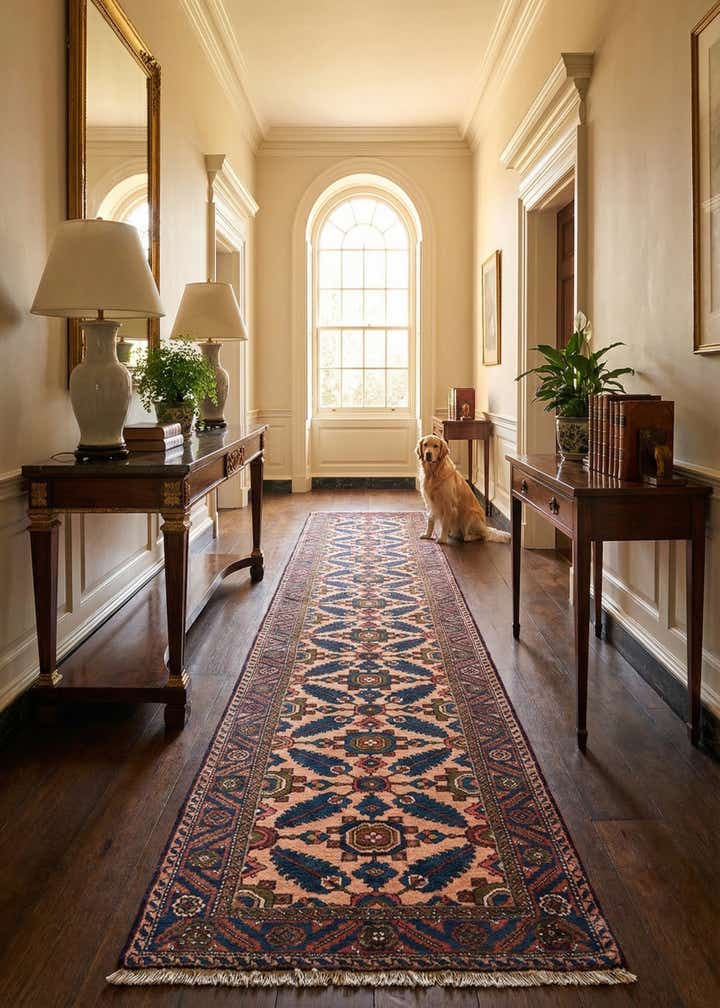 2' 3 x 15' 11 Hamedan Wool Runner Rug
