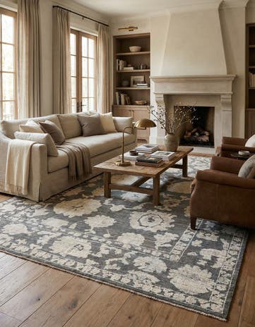 9' x 12' 4 Hand Knotted Oushak Wool Rug