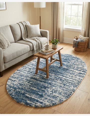 5' 3 x 8' Serenity Shag Oval Rug