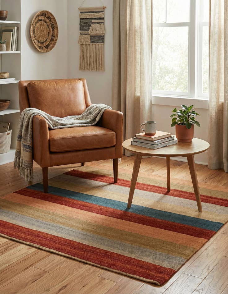 Detail image of  3' 3 x 3' 3  Hand Knotted  Persian Wool Square Rug