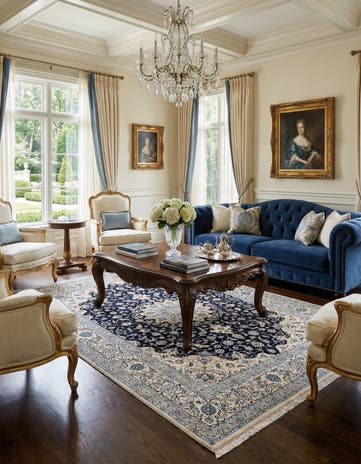 6' 6 x 9' 6 Hand Knotted Nain Rug