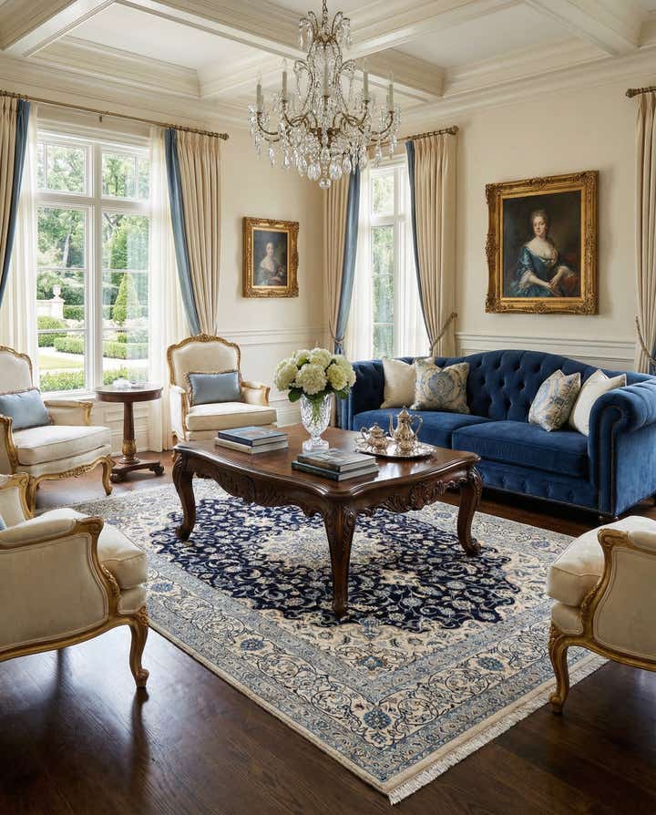 6' 6 x 9' 6 Hand Knotted Nain Rug