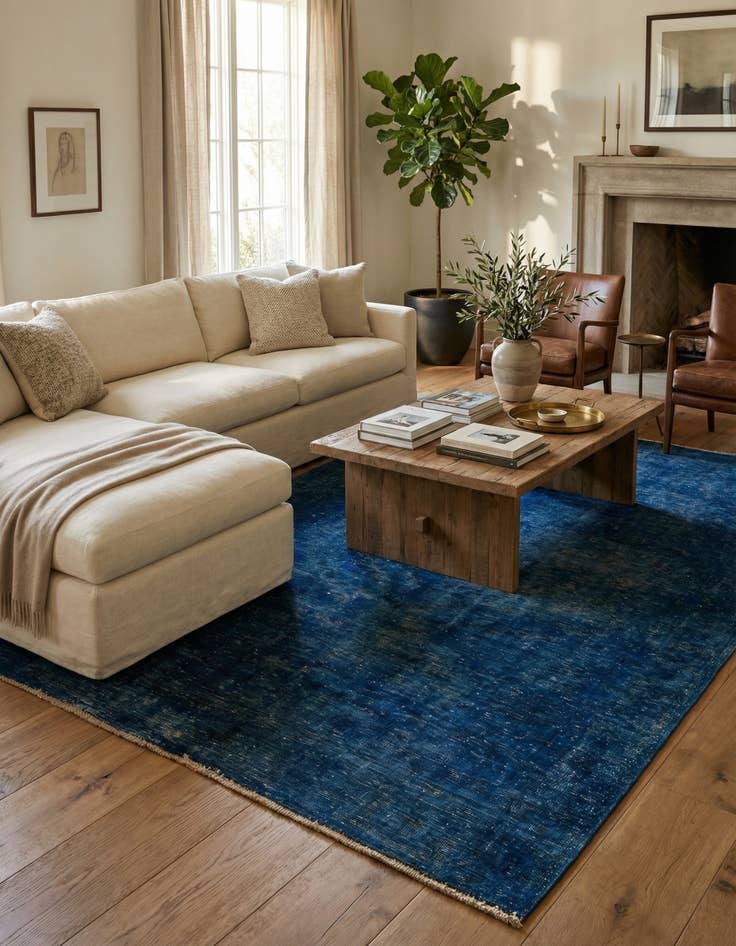 Detail image of 6' 3 x 9' 2  Hand Knotted Ultra Vintage Persian Wool Rug