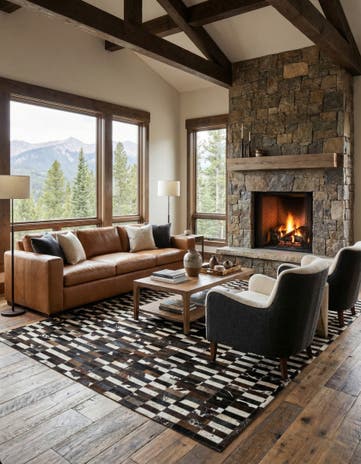 8' 3 x 9' 11 Cowhide - Patchwork Rug
