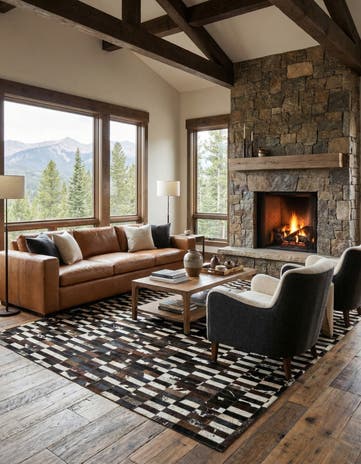 8' 3 x 9' 11 Cowhide - Patchwork Rug