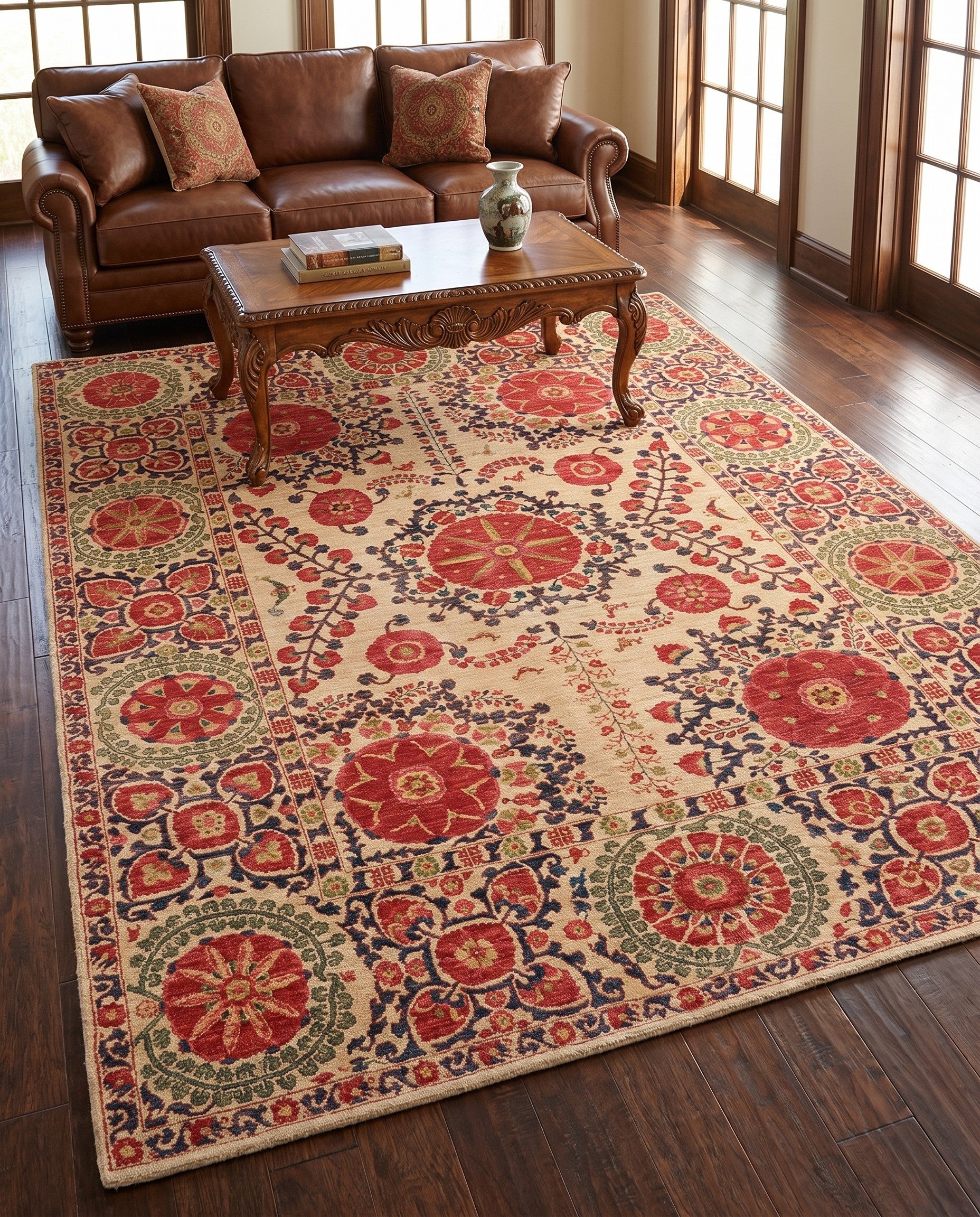6' 1 x 8' 9 Hand Knotted Ariana Ziegler Oriental Rug
