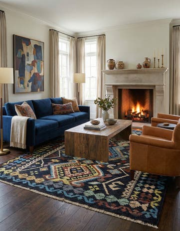 5' 5 x 8' 7 Hand Knotted Kazak Wool Rug