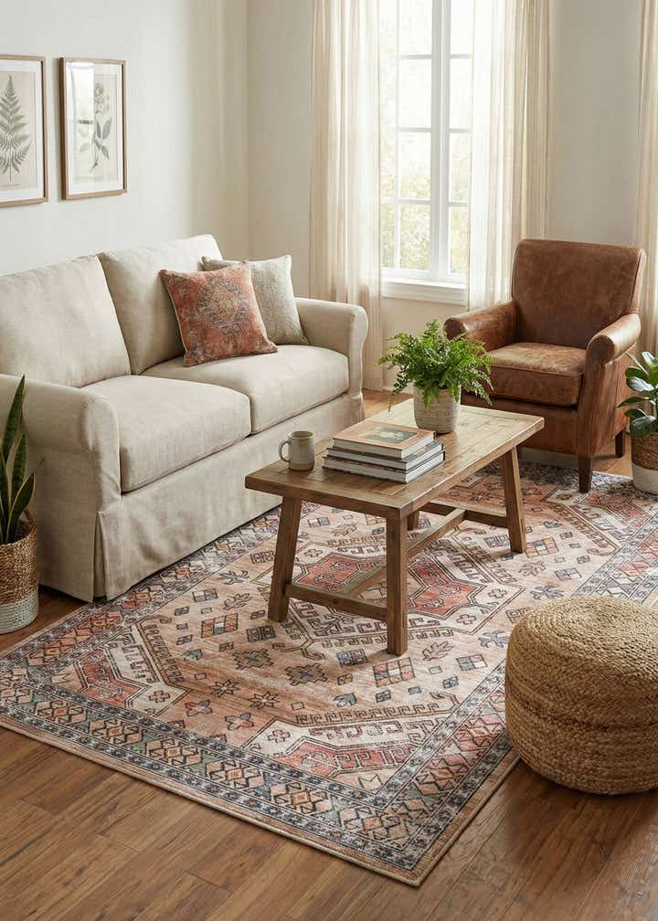 5' x 8' Washable Timeless Rug