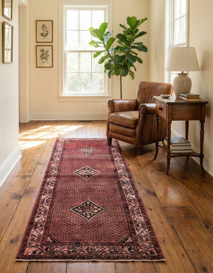 Detail image of 3' 5 x 9' 2  Hand Knotted Ultra Vintage Persian Wool Runner Rug