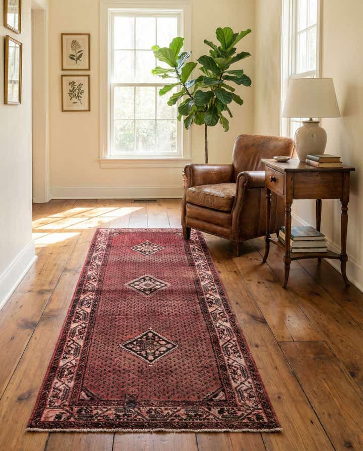 3' 5 x 9' 2 Hand Knotted Ultra Vintage Persian Wool Runner Rug