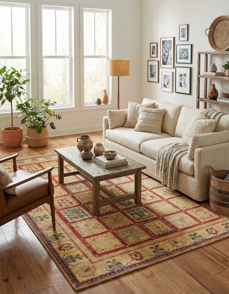 Detail image of 5' 8 x 7' 9  Hand Knotted Ariana Ziegler Oriental Rug