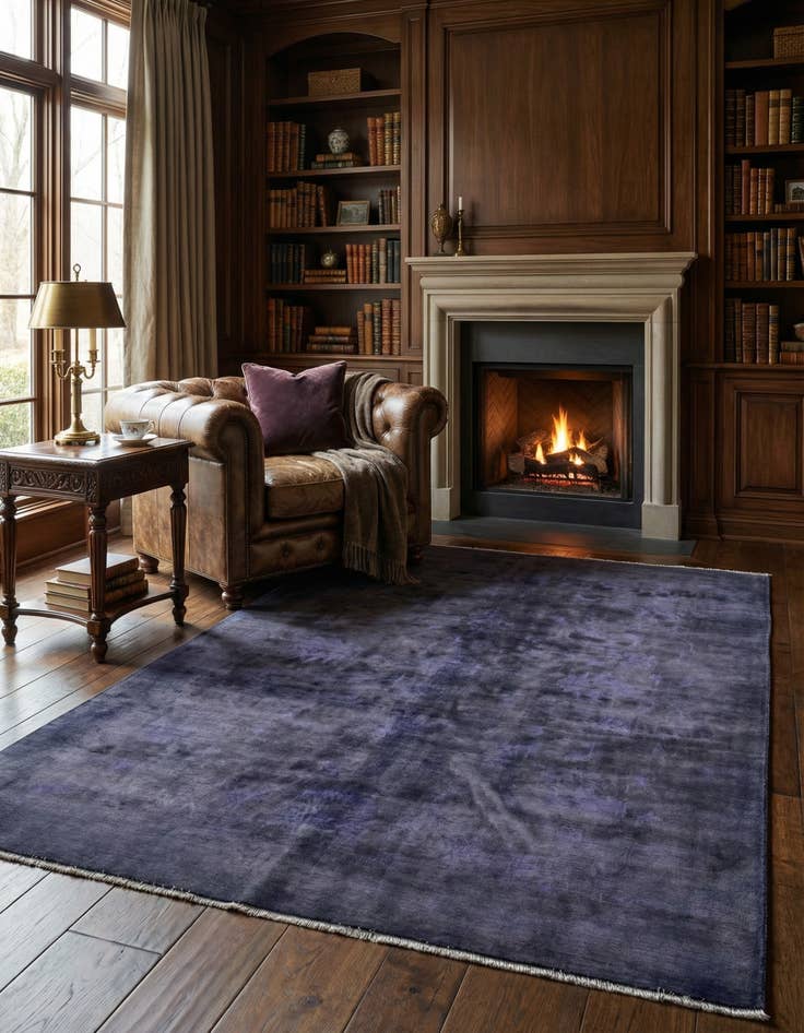 Detail image of  4' 10 x 6' 2  Hand Knotted Over-Dyed Ziegler Rug