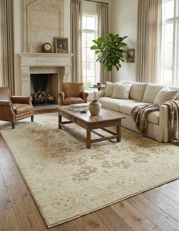 8' 10 x 11' 5 Hand Knotted Peshawar Ziegler Rug