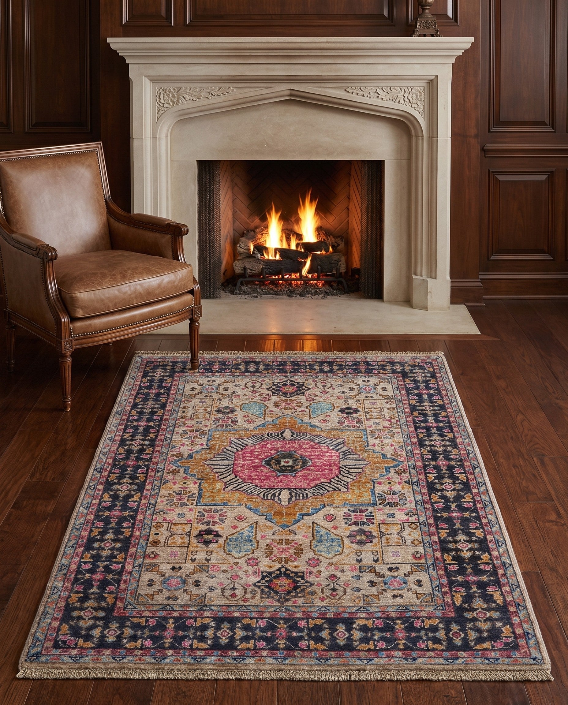 3' 3 x 5' 1 Hand Knotted Mamluk Ziegler Rug