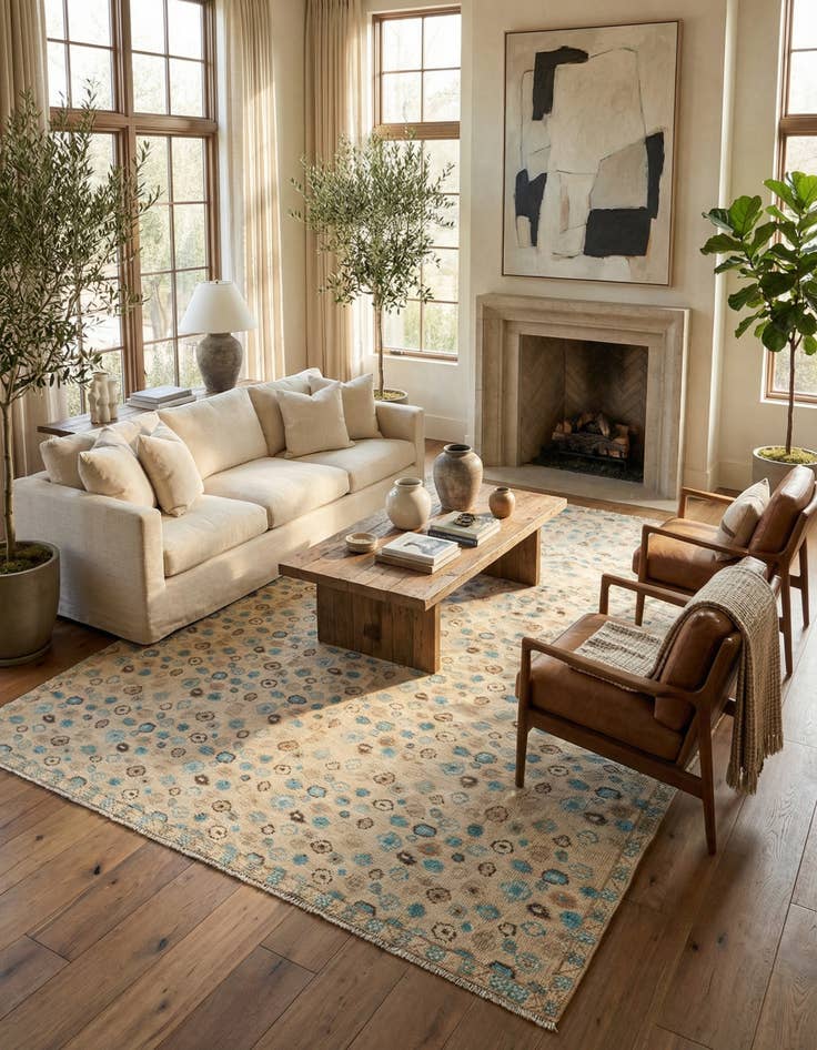 Detail image of 8' 1 x 10' 4  Hand Knotted Moroccan Wool Rug