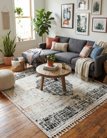 Ivory Aramis Square Rug