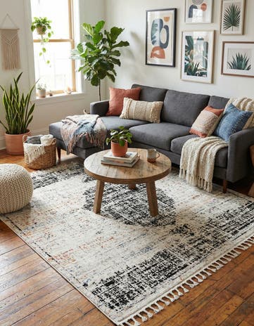 Ivory Aramis Square Rug