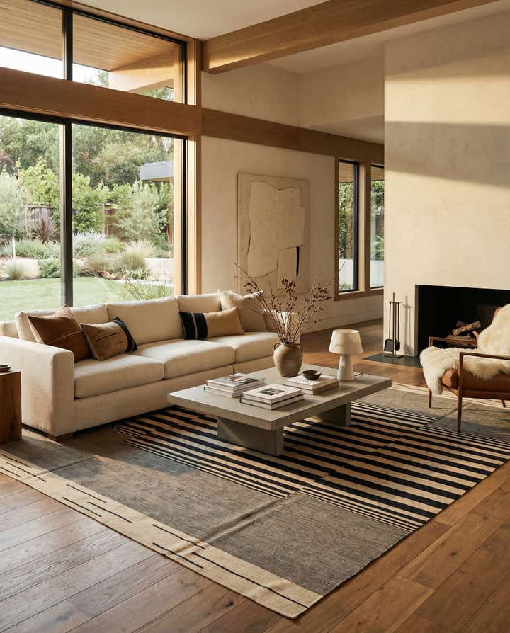 8' 2 x 9' 8 Hand Woven Kilim Modern Wool Rug