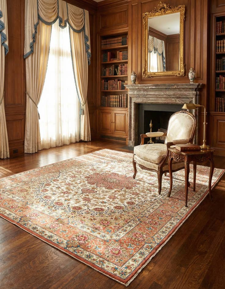 Detail image of 3' 3 x 5' 1 Ghom Silk Rug