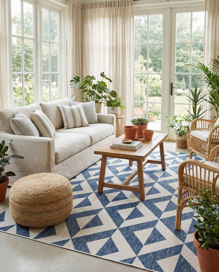 Detail image of 7' x 10' Easy-Clean Jill Zarin Napa Indoor / Outdoor Rug