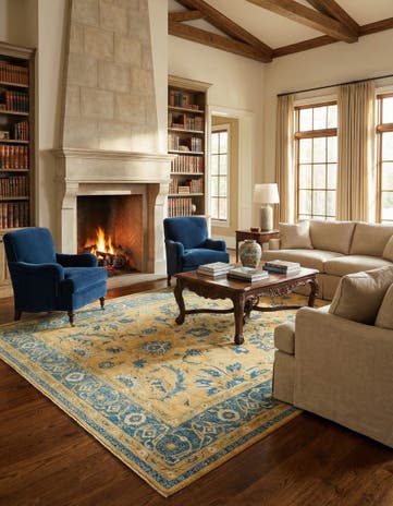 10' 7 x 13' 10 Hand Knotted Peshawar Ziegler Wool Rug