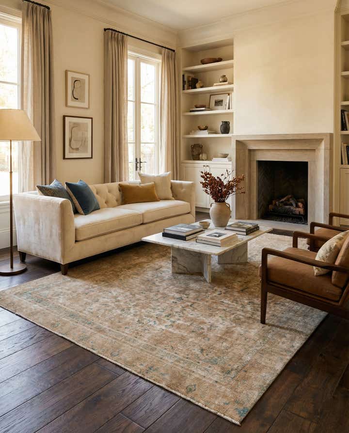 7' 8 x 11' 10 Hand Knotted Ultra Vintage Persian Wool Rug