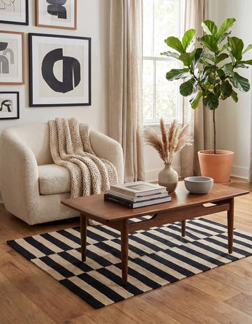 3' 4 x 4' 11 Hand Woven Kilim Modern Wool Rug