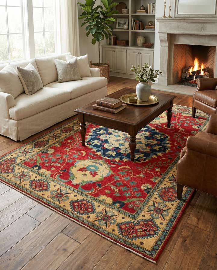 6' 1 x 10' 1 Hand Knotted Kazak Rug