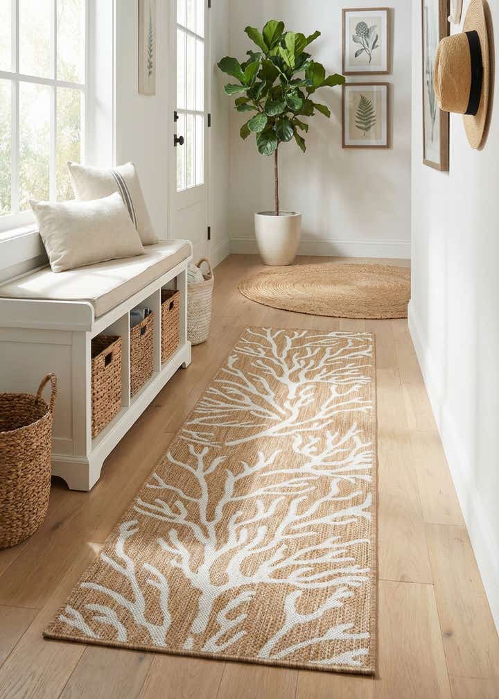 2' x 8' Easy-Clean Coastal Indoor / Outdoor Runner Rug