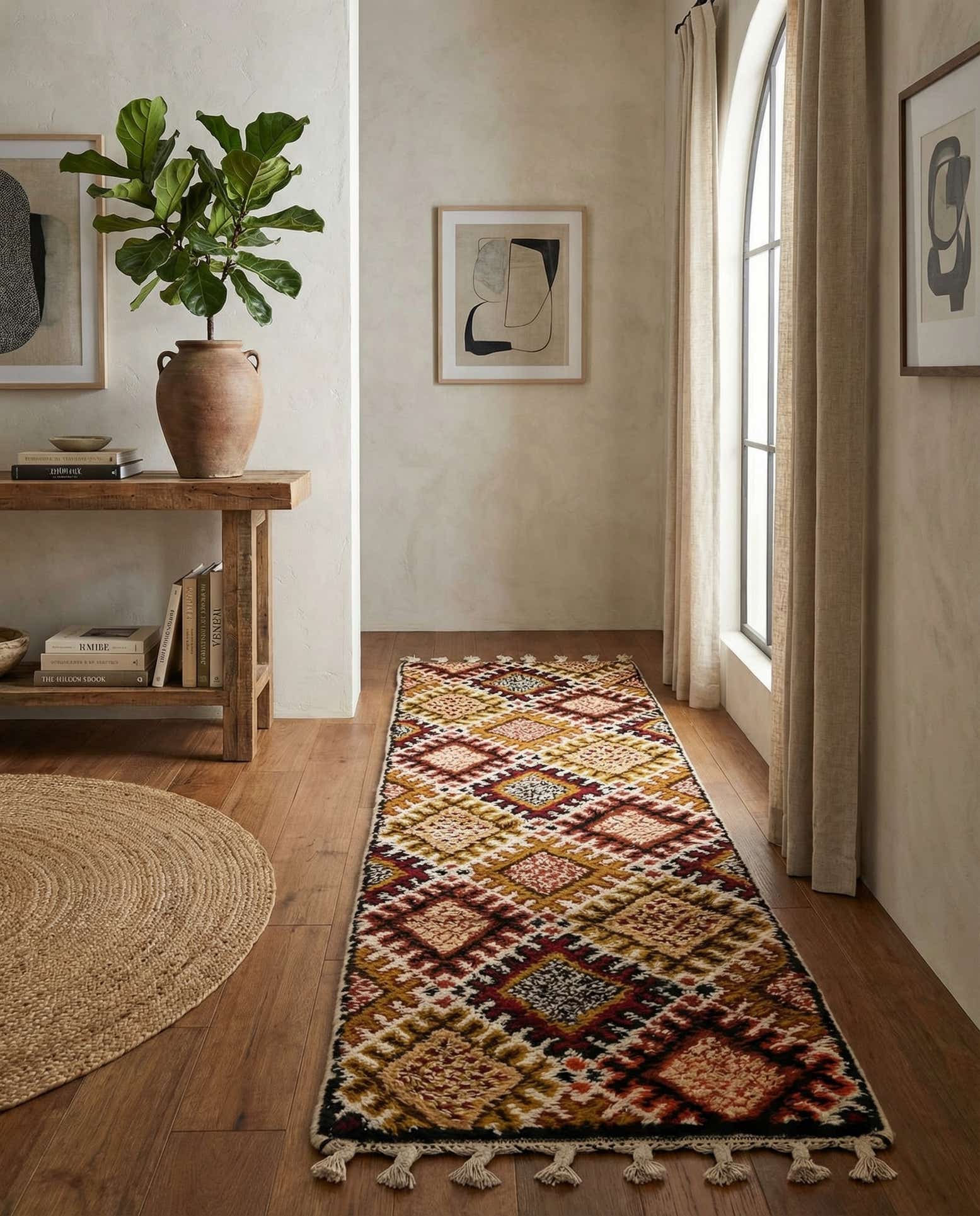 2' 8 x 8' 1 Hand Knotted Moroccan Wool Runner Rug
