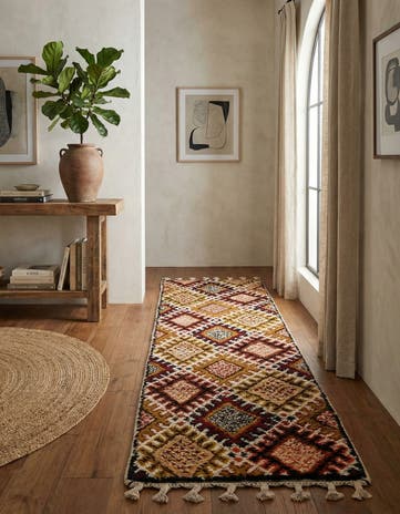 2' 8 x 8' 1 Hand Knotted Moroccan Wool Runner Rug